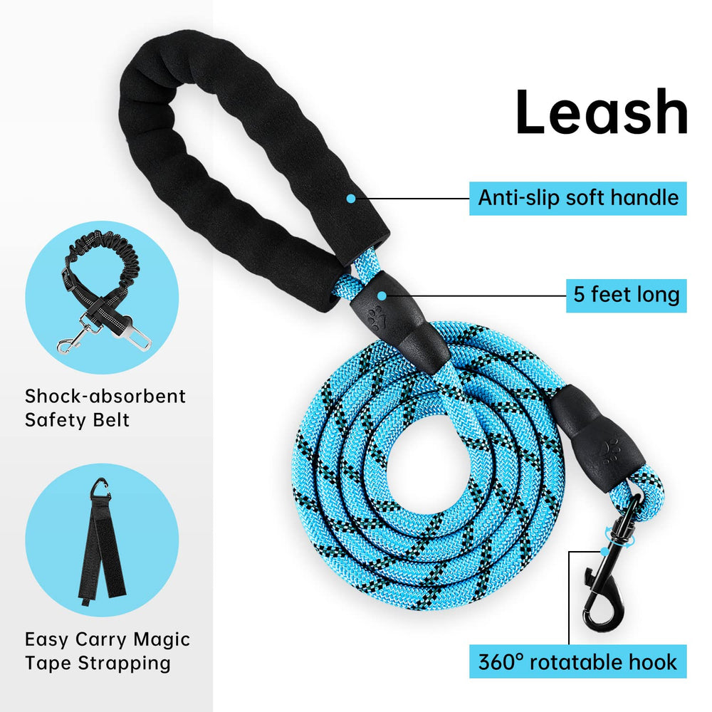 IVY&LANE blue harness shows 360° reflective strip for nighttime visibility.