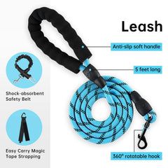 IVY&LANE blue harness shows 360° reflective strip for nighttime visibility.