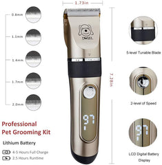 IWEEL Dog Clippers cordless design for flexible grooming anywhere