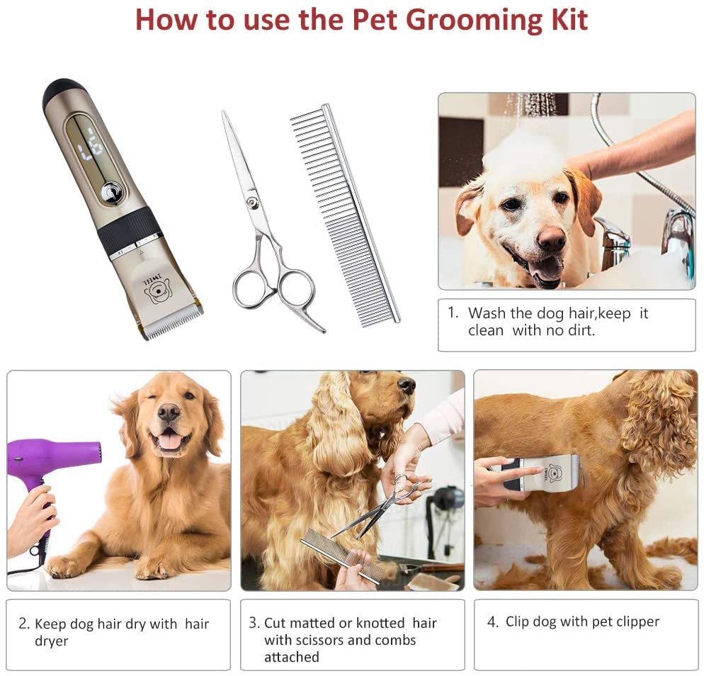 IWEEL Dog Clippers ergonomic handle improves comfort during sessions