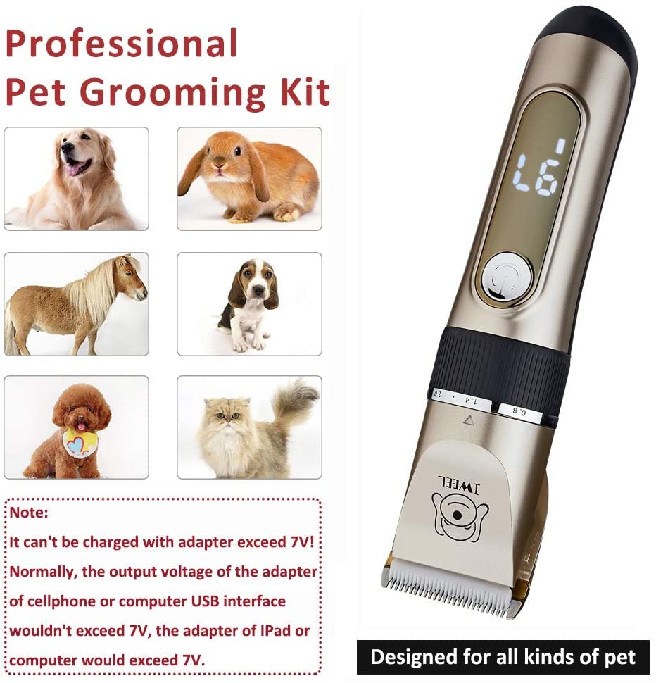 IWEEL Dog Clippers stainless ceramic blades provide smooth cuts