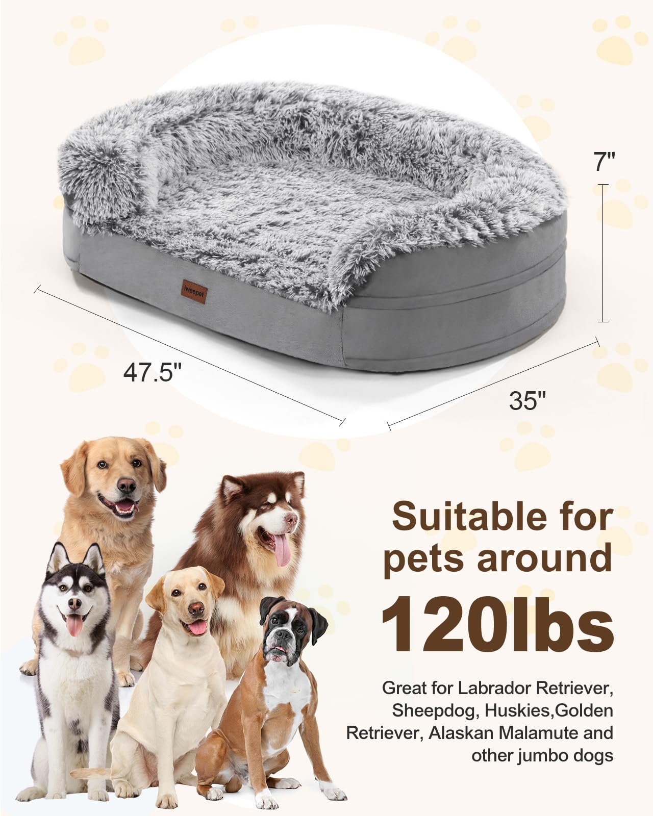 iweepet anti-slip dots keep the bed stable on hardwood floors