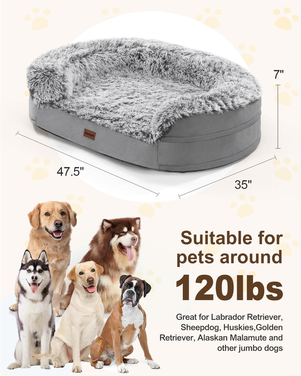 iweepet anti-slip dots keep the bed stable on hardwood floors