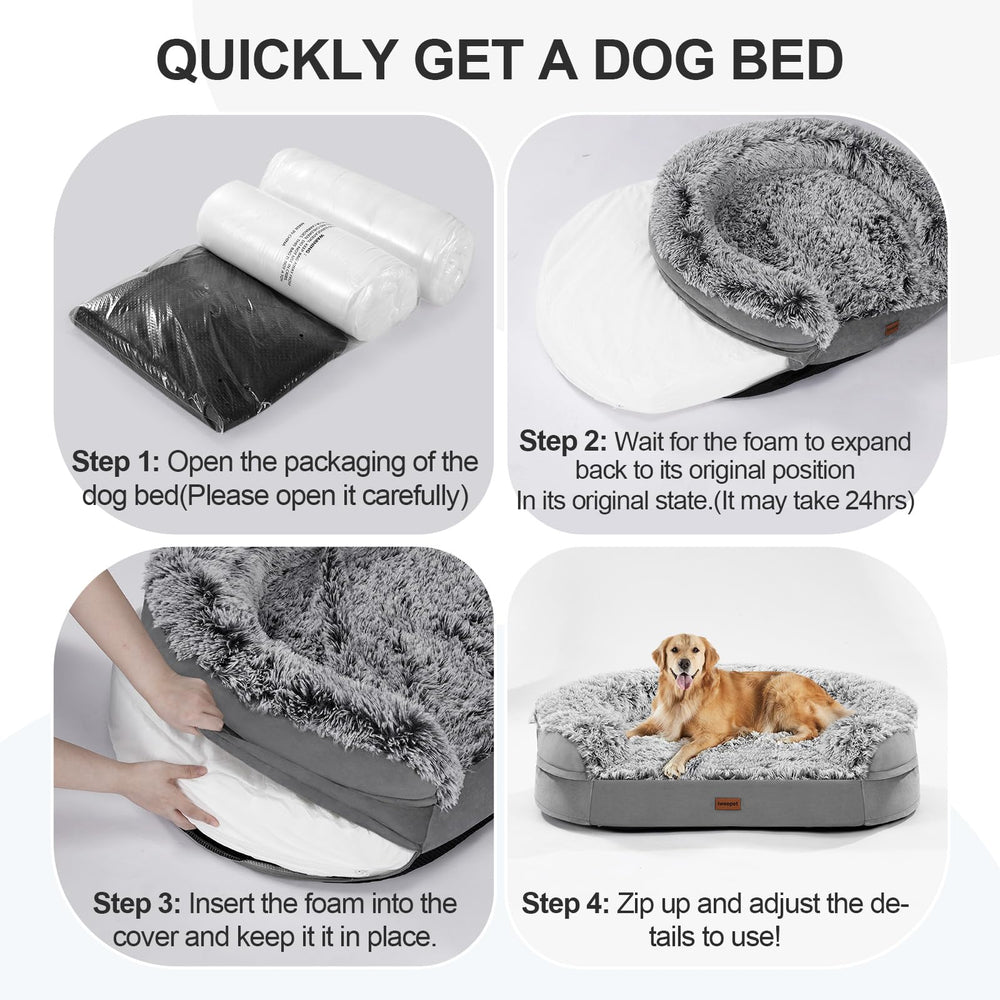 iweepet grey-colored bed for spacious sleeping zones