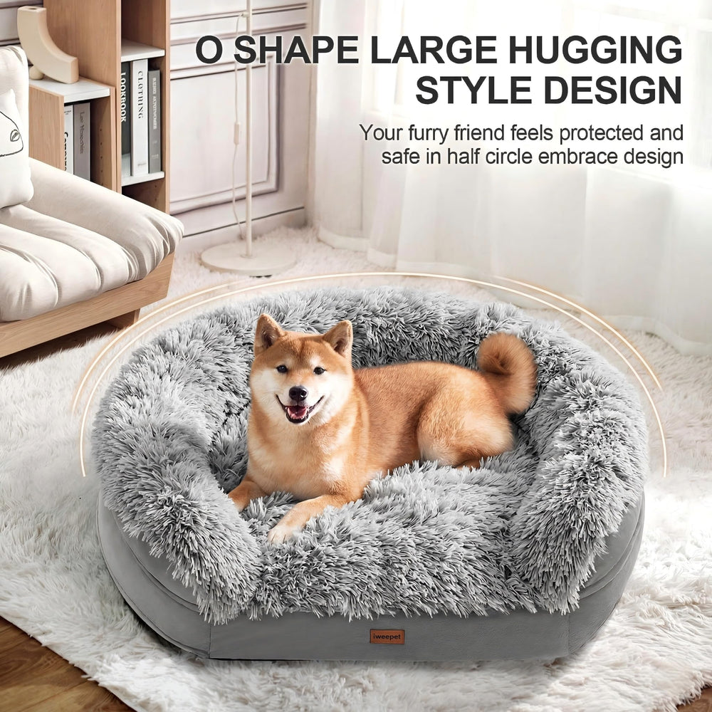 iweepet large dog bed with 28D memory foam for comfort
