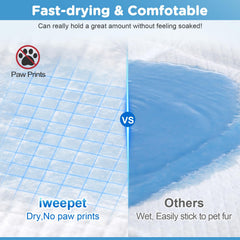 iweepet leak-proof backing protects floors from accidents during use.