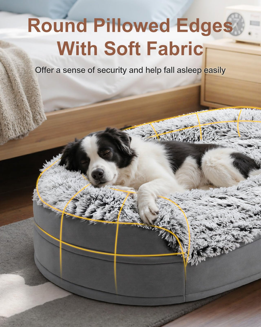 iweepet plush sleeping area with thick memory foam supports joints and comfort