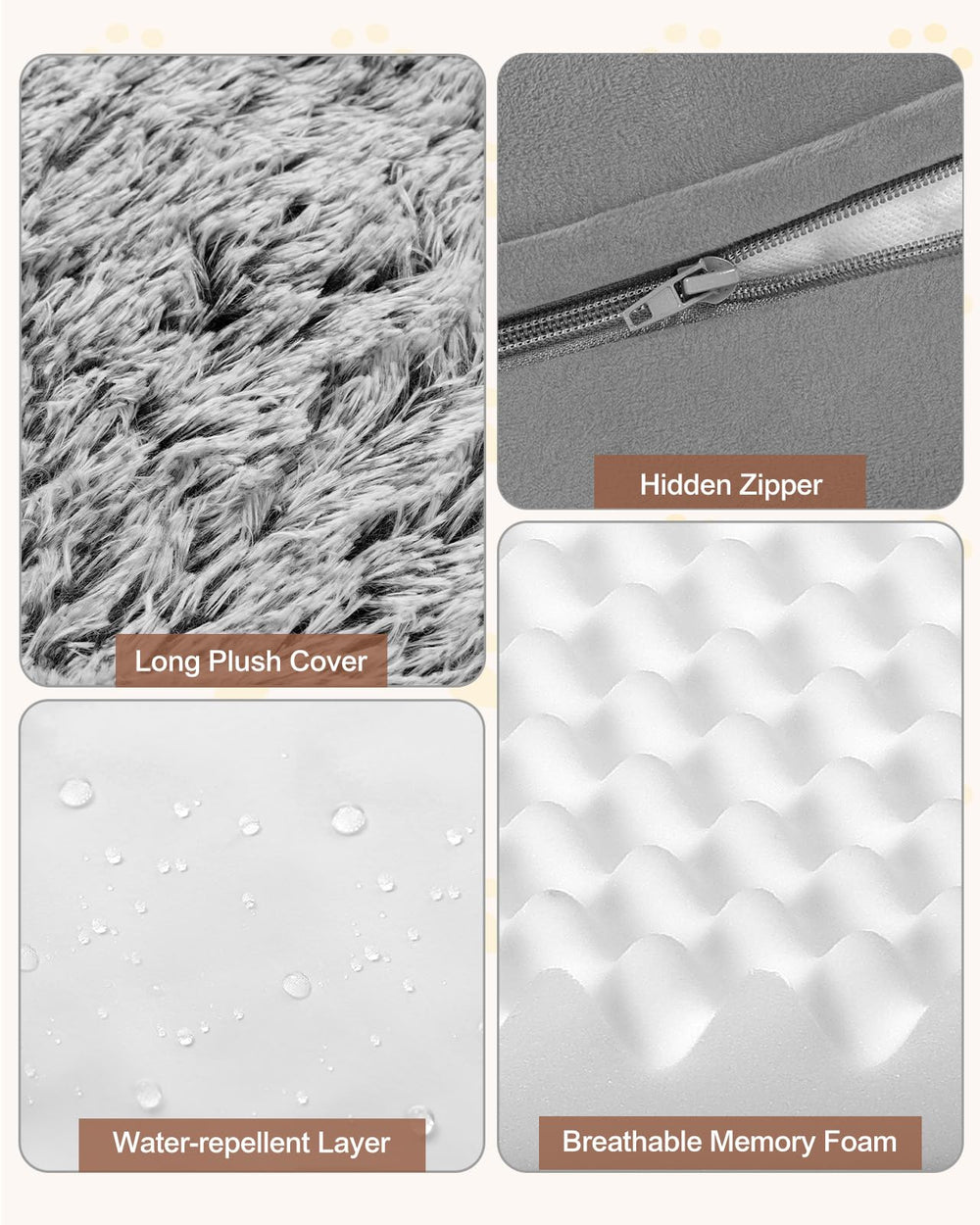 iweepet thick memory foam base distributes weight for balanced support