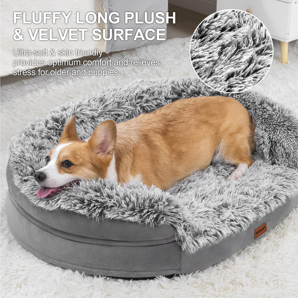 Iweepet half-round dog bed design showing secure wrap-around shape