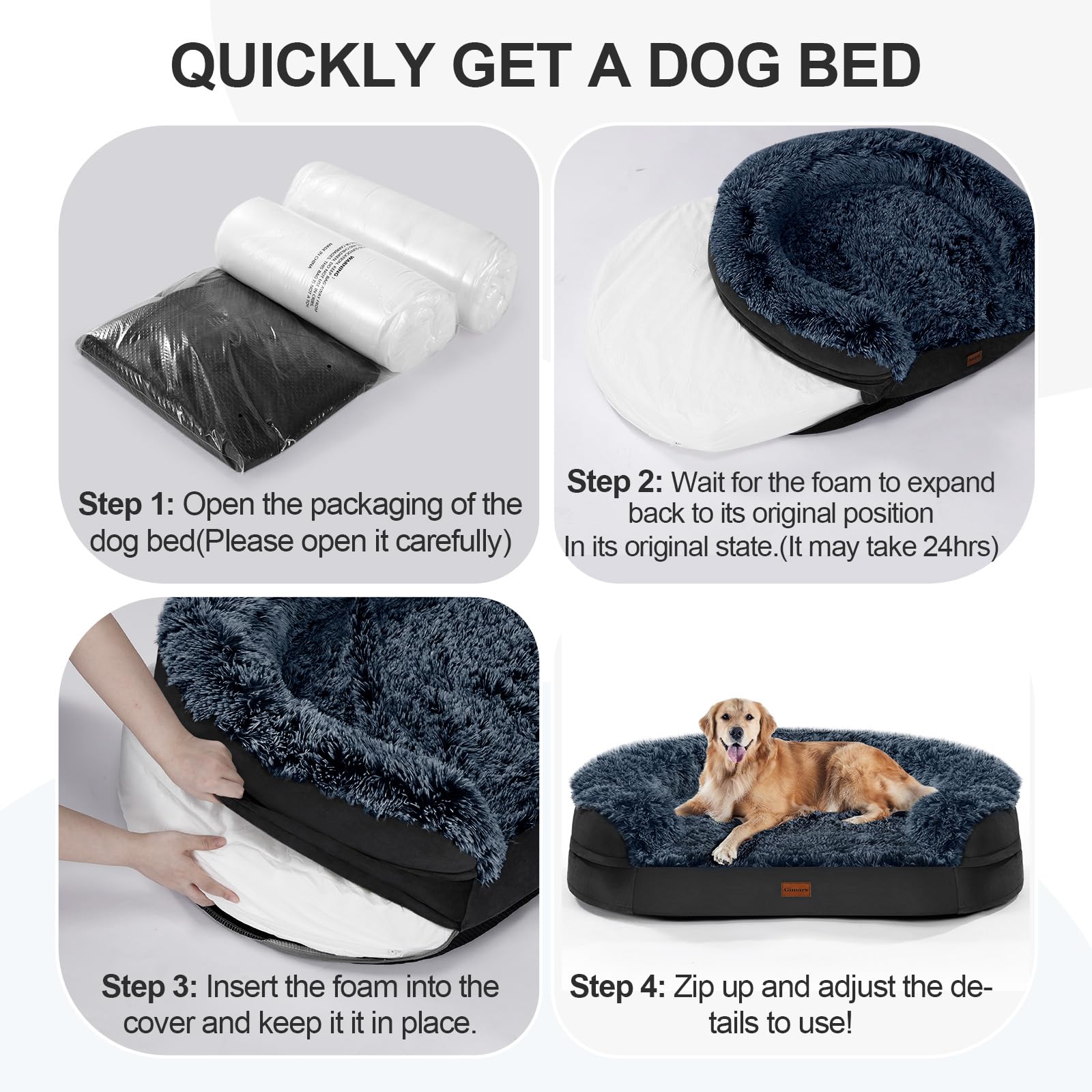 Iweepet XL dog bed in use by a large dog