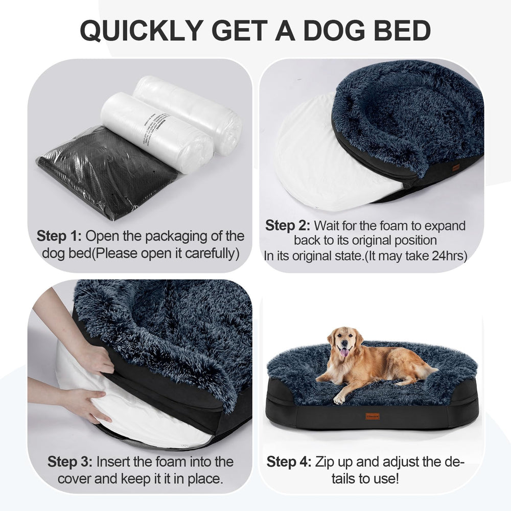 Iweepet XL dog bed in use by a large dog