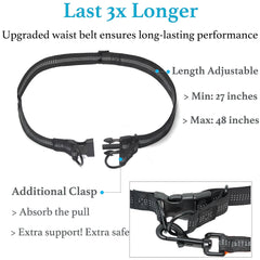 iYoShop adjustable waist belt keeps the leash secure during daily walks