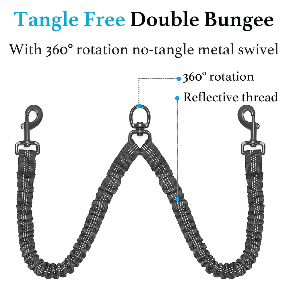 Soft padded handles reduce rope burn during longer walks.