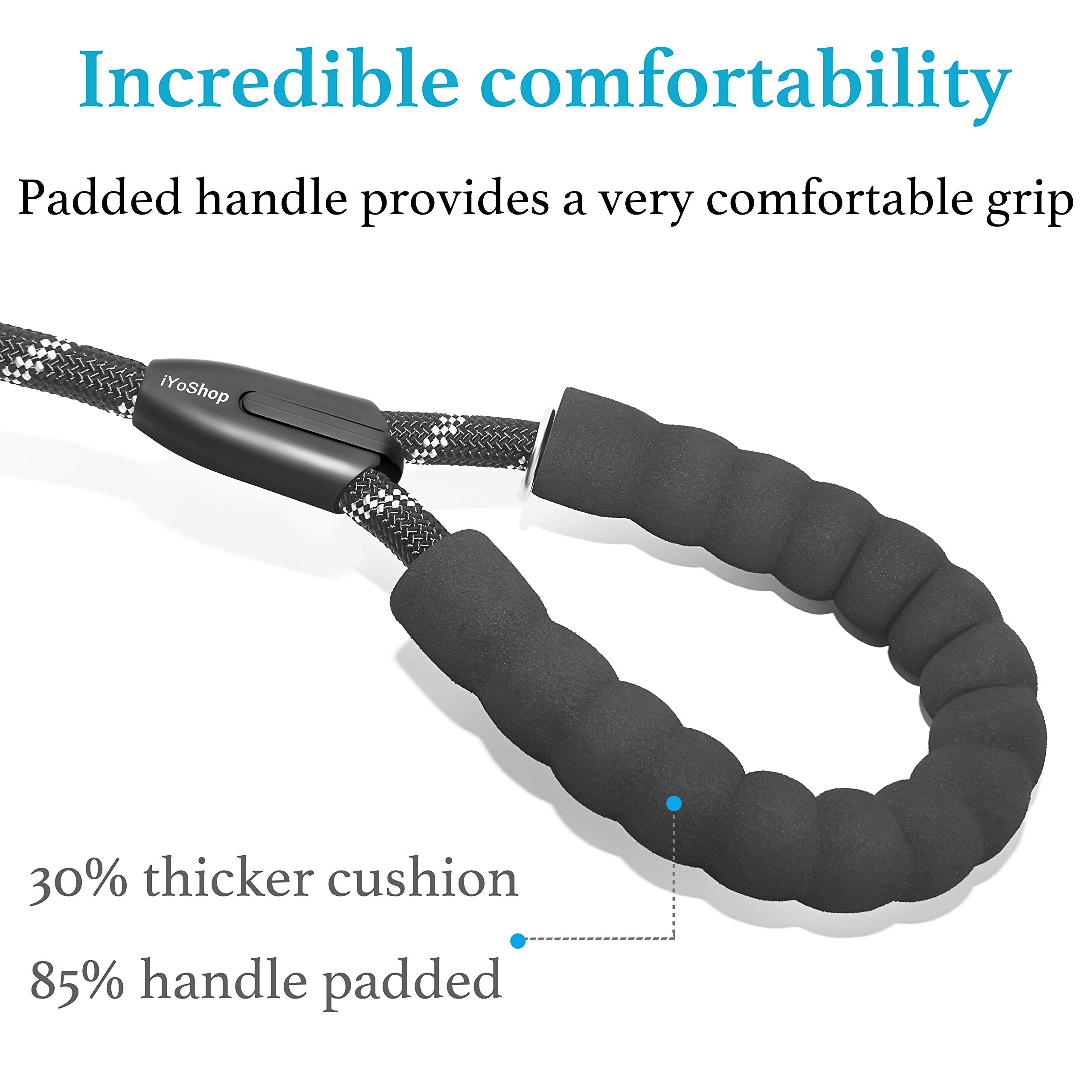 Tangle-free design with 360° swivel keeps dogs moving freely beside you.