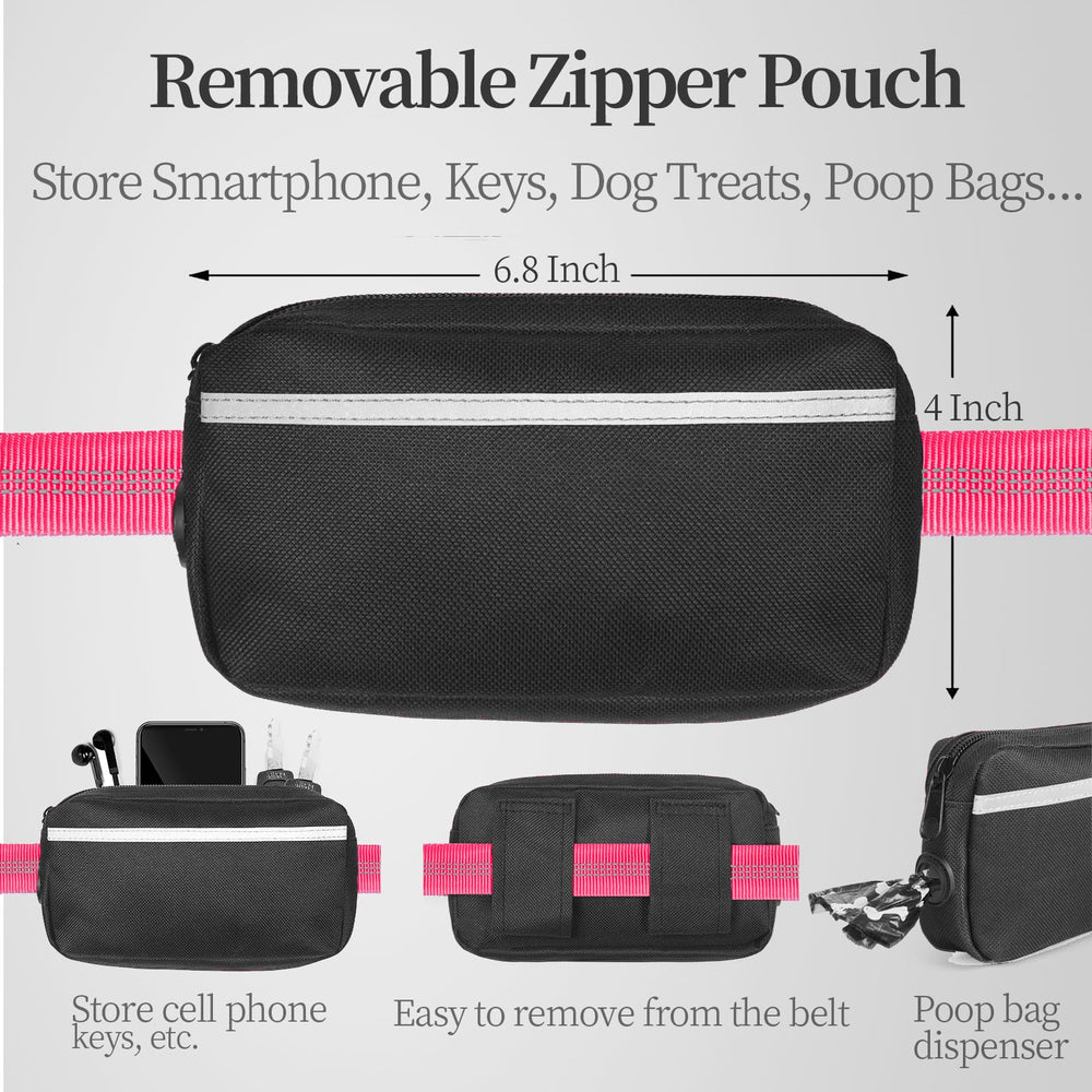 iYoShop leash with double shock absorbers to reduce tugging during jogs