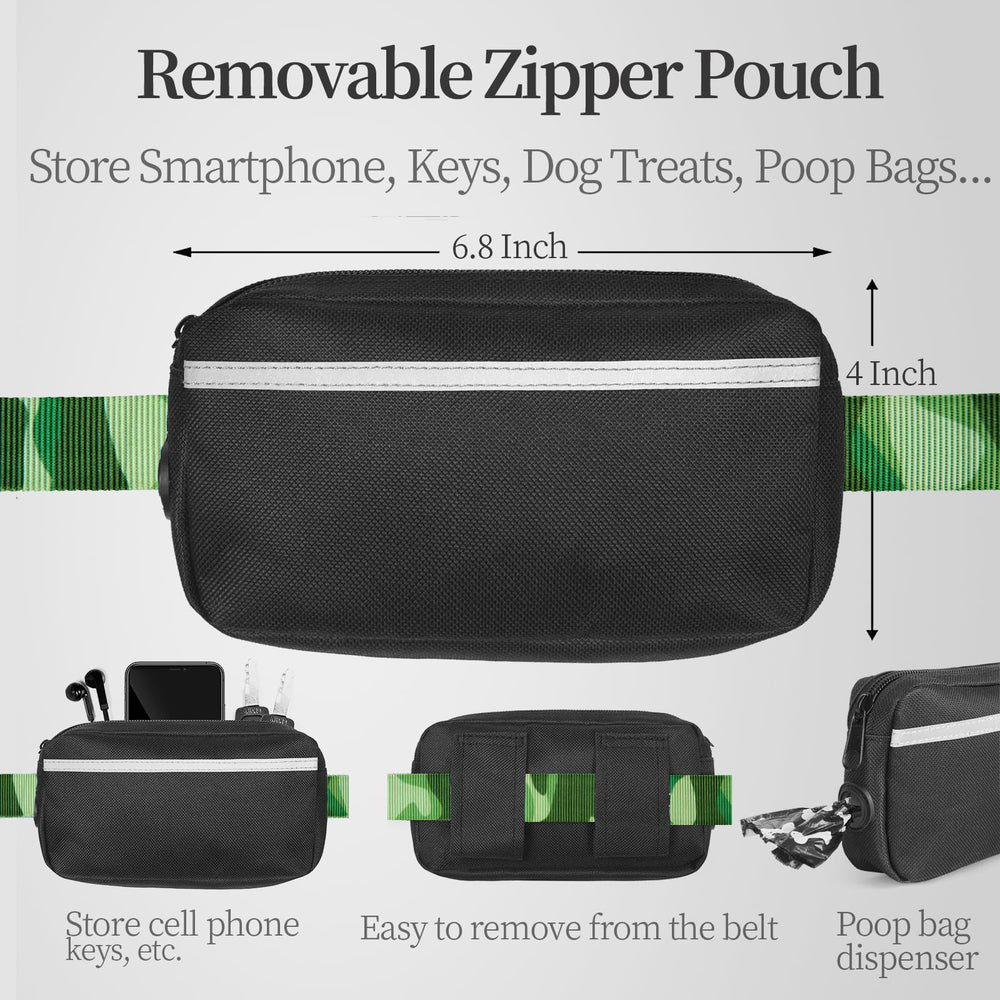iYoShop hands free dog leash with dual padded handles for comfortable control