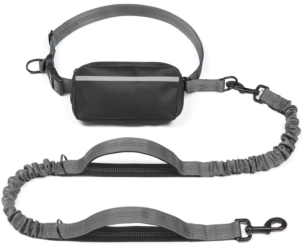 iYoShop hands-free leash with zipper pouch for quick access during walks