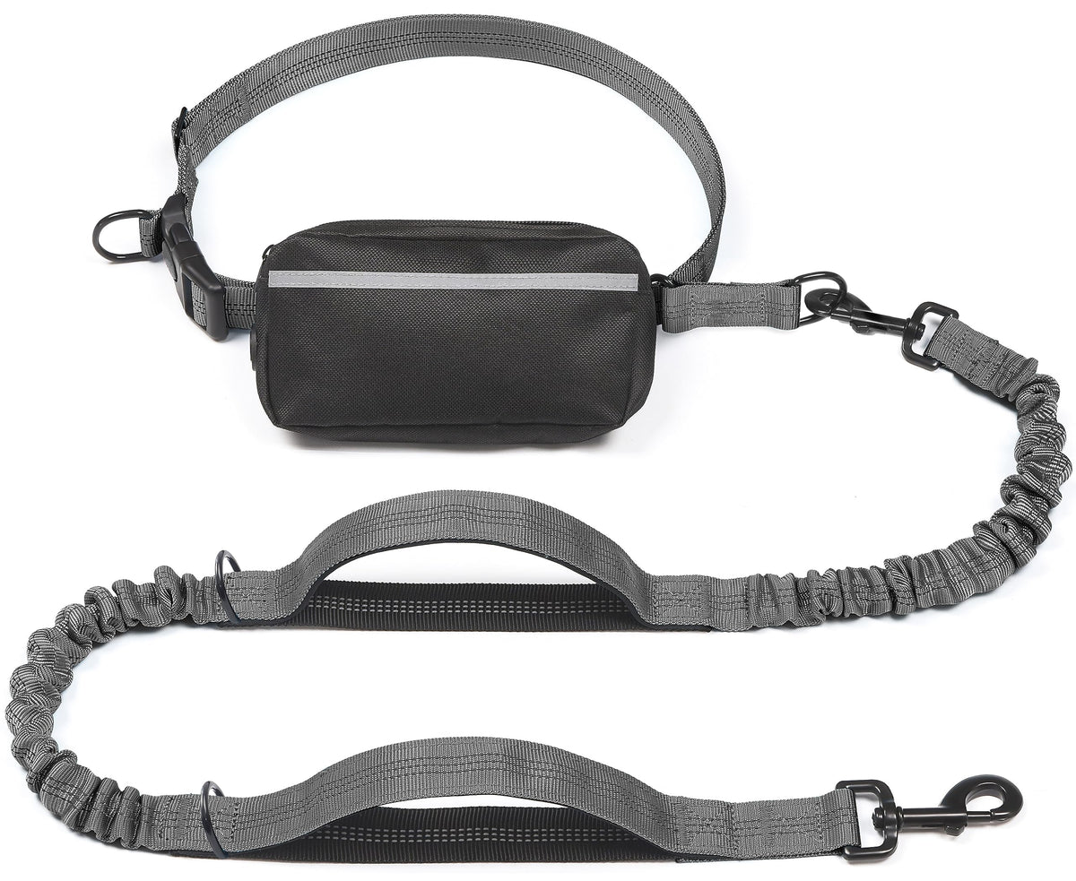 iYoShop hands-free leash with zipper pouch for quick access during walks