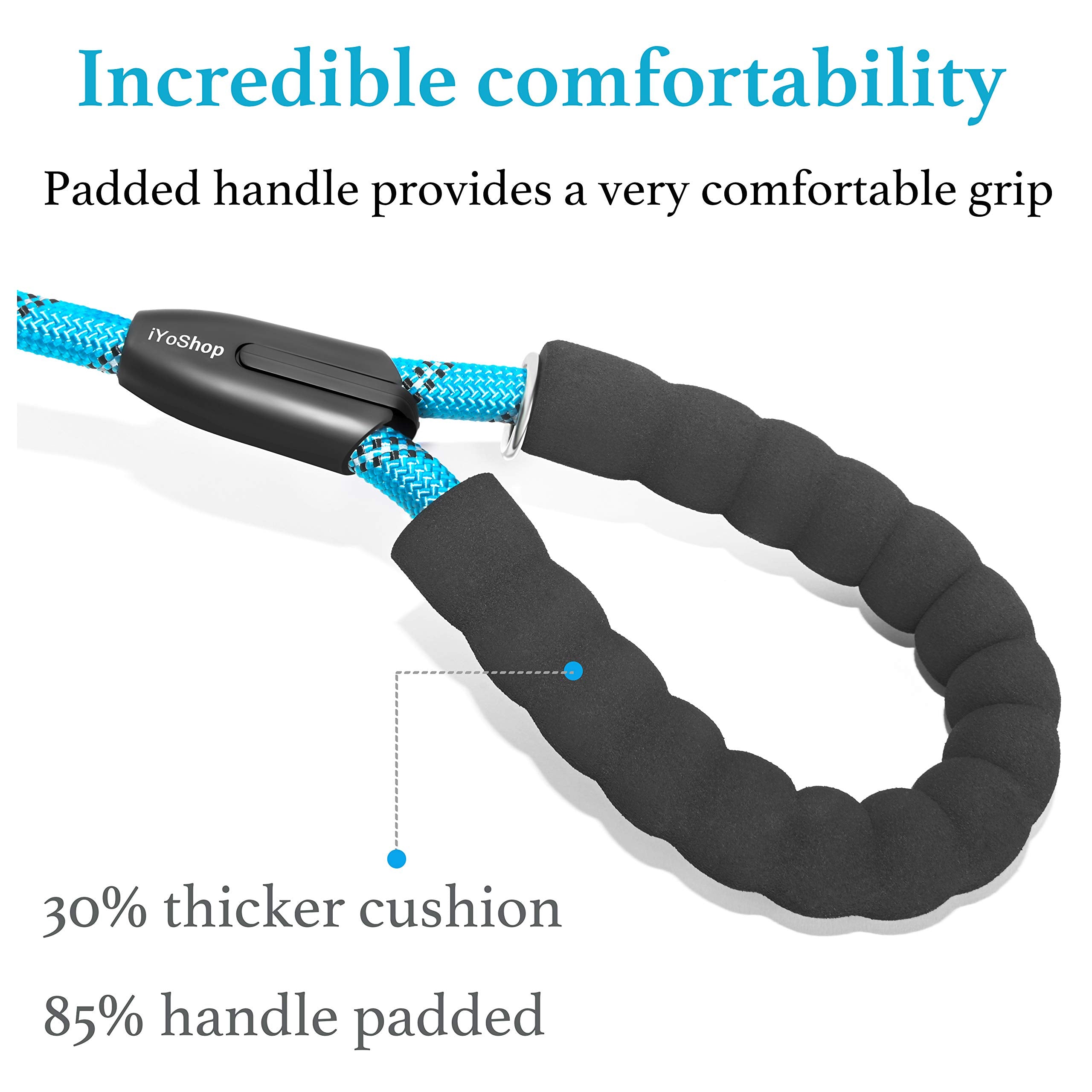 iYoShop no-tangle design with 360-degree rotation keeps dogs moving freely.