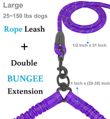 iYoShop double bungee extension absorbs shocks for smoother dog walks.