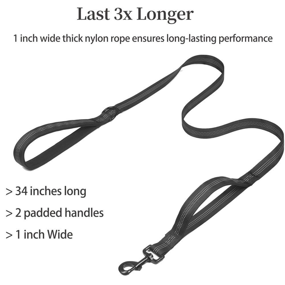 iYoShop leash with a tangle-free swivel to prevent twisting during walks.