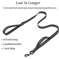 iYoShop leash with a tangle-free swivel to prevent twisting during walks.