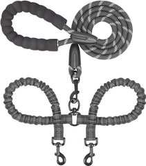 iYoShop Dual Dog Leash with 360° swivel prevents tangles during two-dog walks.
