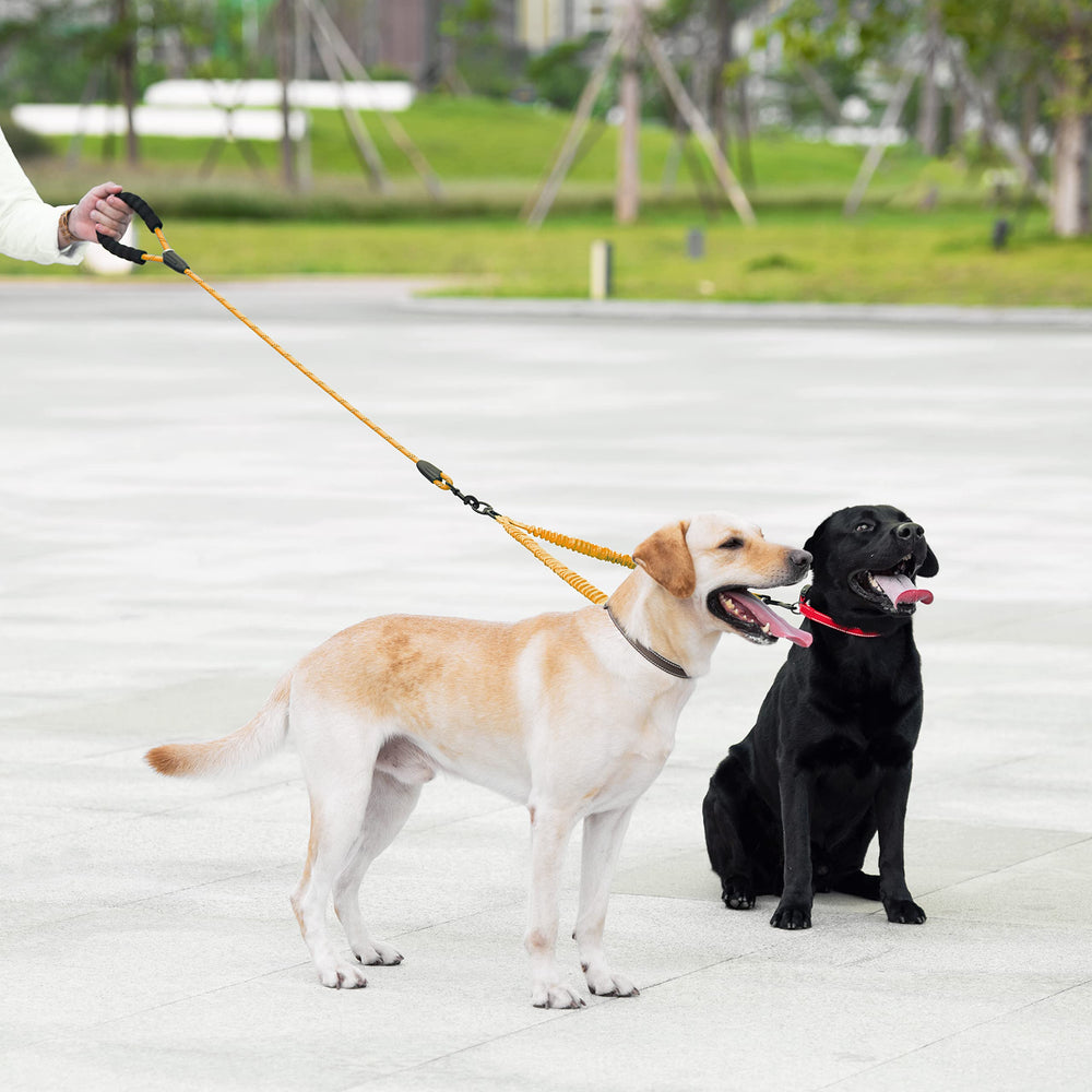 iYoShop Dual Dog Leash comfort padded handles protect hands during walks.
