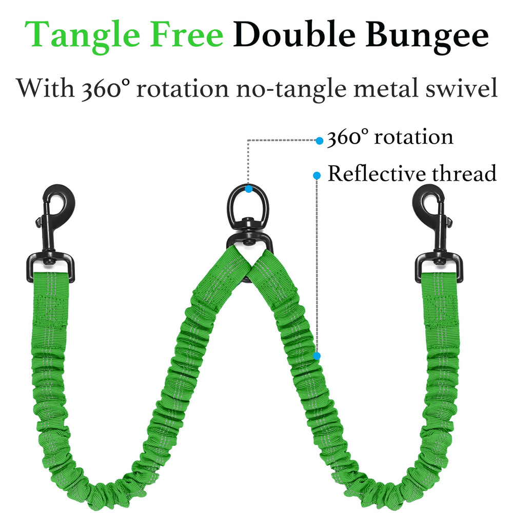 iyoshop Dual Dog Leash padded handles provide a comfortable grip.