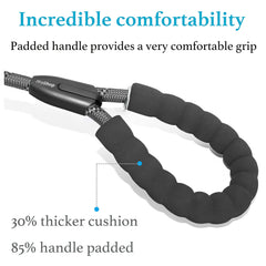 iYoShop Dual Dog Leash padded handles provide comfortable grip and protection
