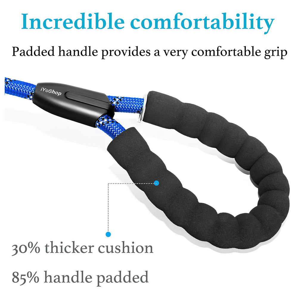 iYoShop Dual Dog Leash shock-absorbing bungee reduces pull during quick moves