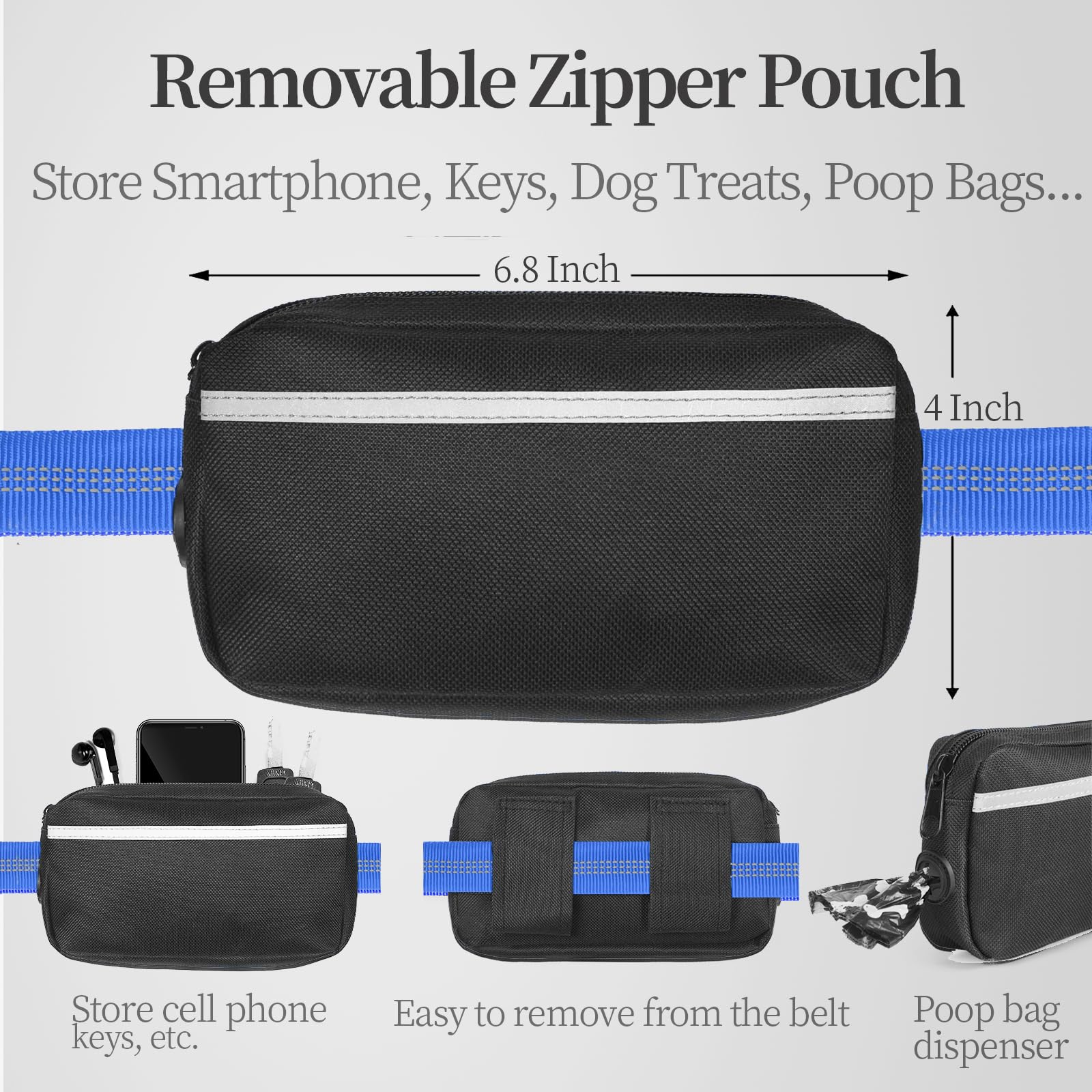 iYoShop leash with dual padded handles for comfortable control