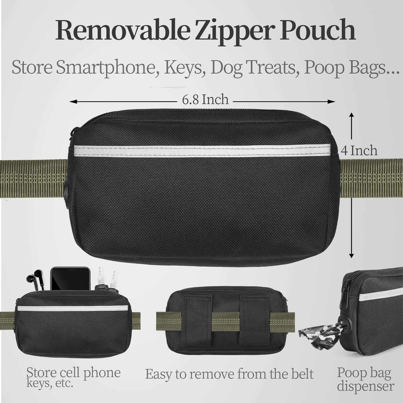 iYoShop leash with dual padded handles for comfortable control