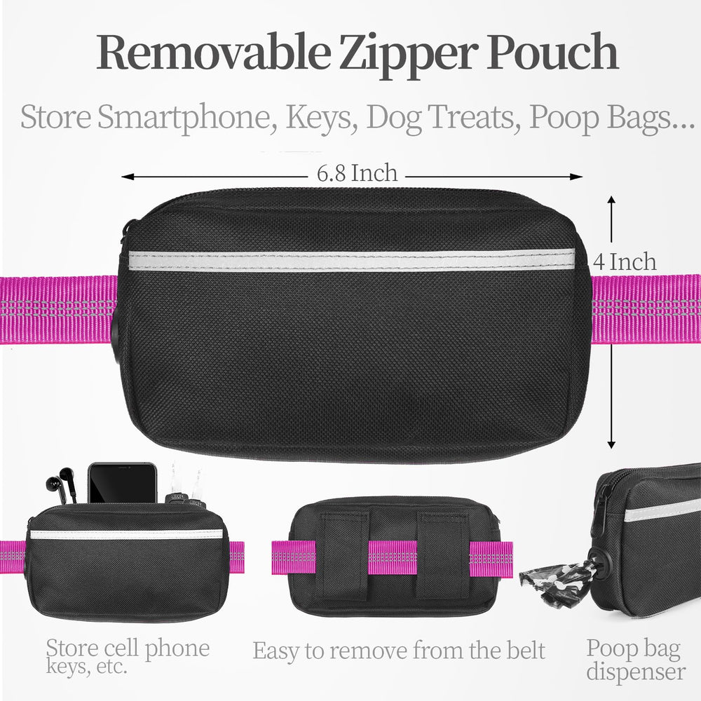 iYoShop leash with dual padded handles and bungee for comfortable control
