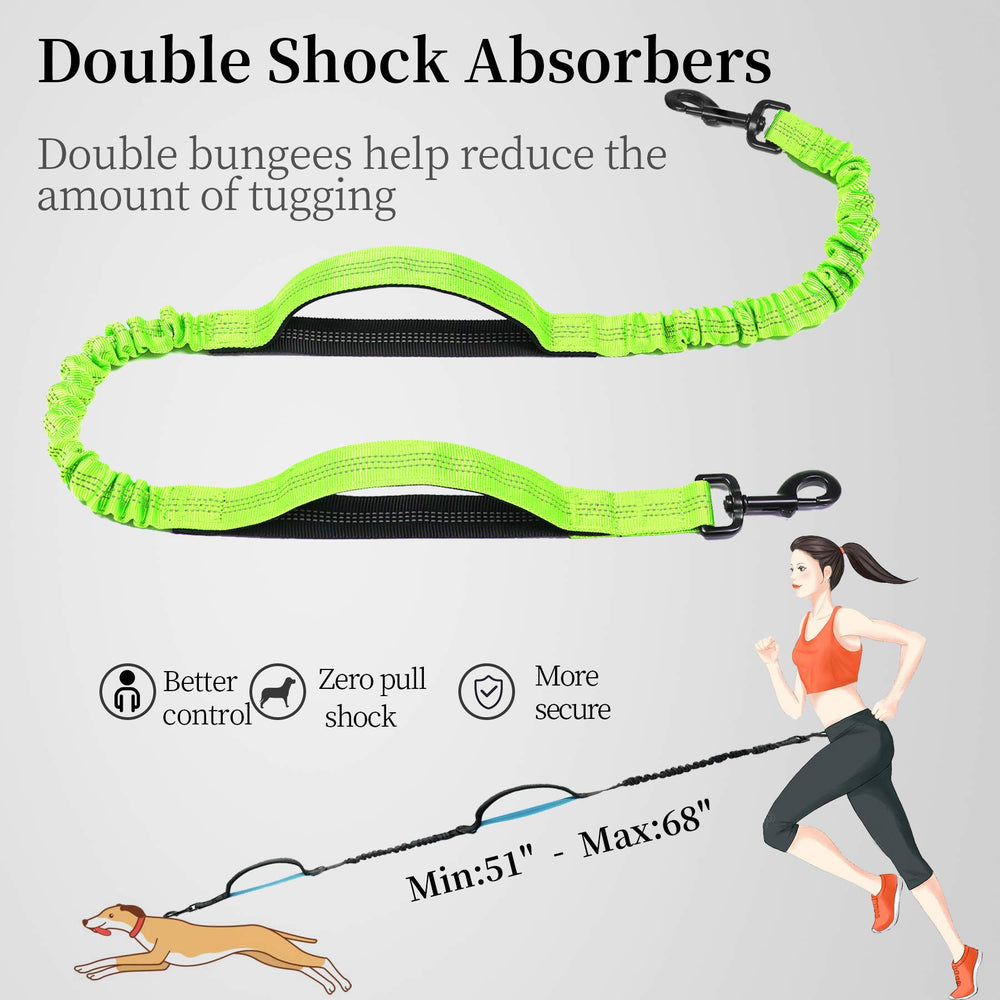 iYoShop hands free leash displaying two extra handles for flexible control