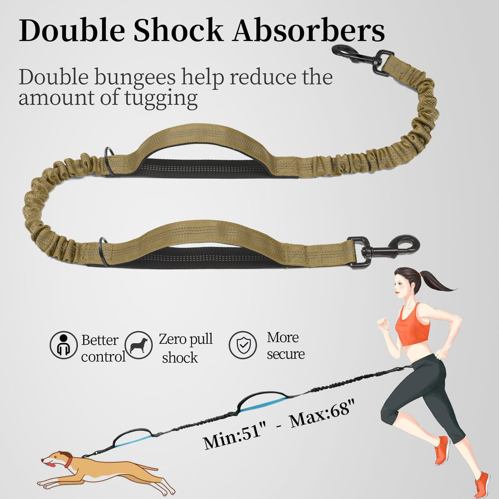 iYoShop waist belt with extra handles enables easy control during runs