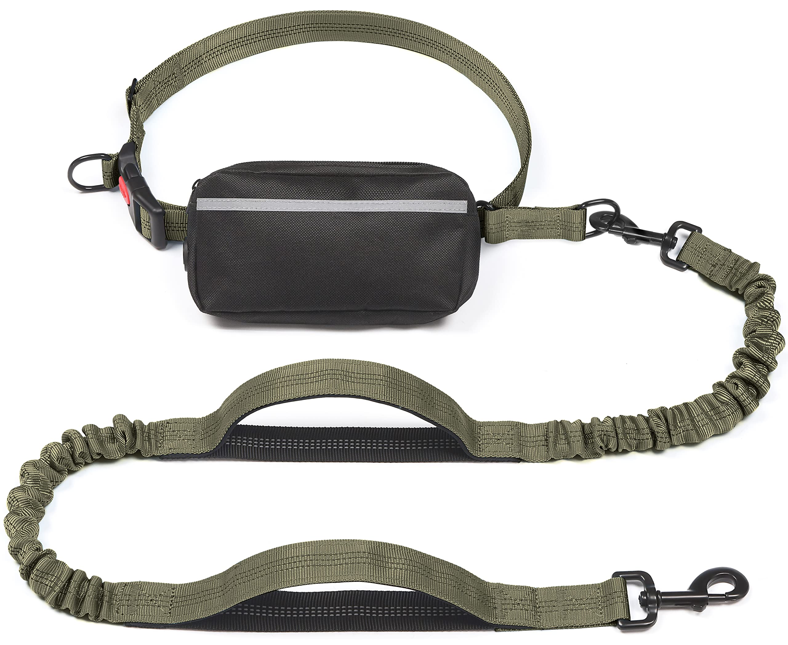 iYoShop hands free dog leash with zipper pouch for quick access