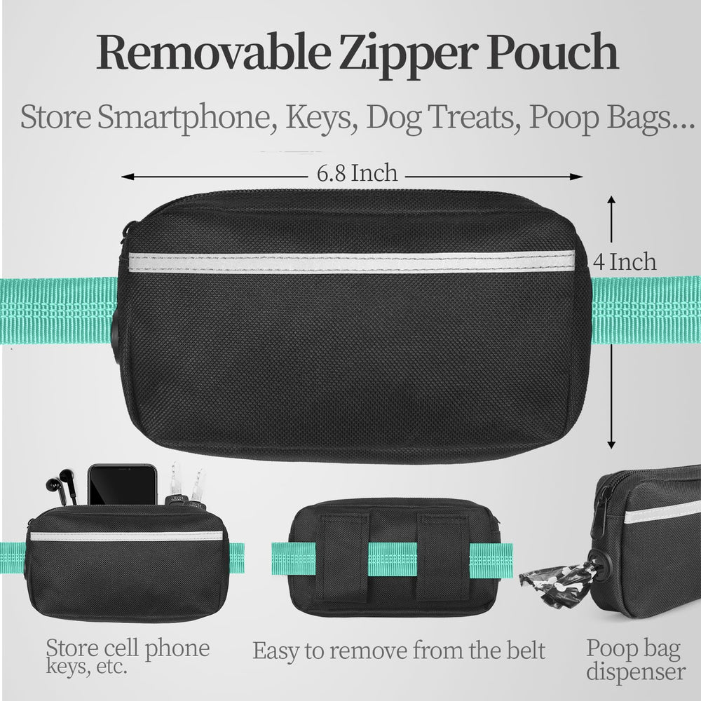 iYoShop leash with double shock absorbers reduces tugging for smoother runs