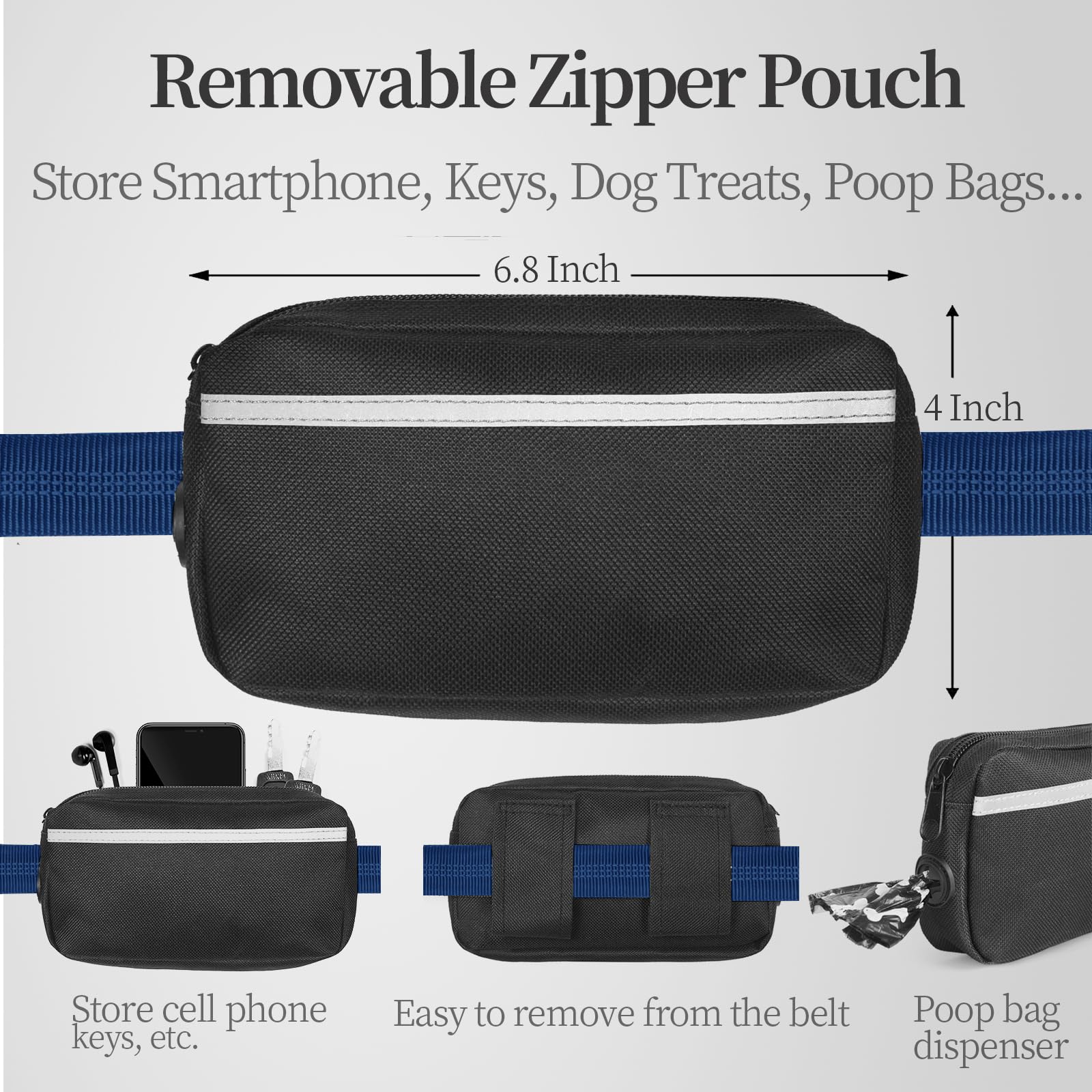 iYoShop Hands Free Leash with Double Shock Absorbers reduces tugging for smoother jogs.
