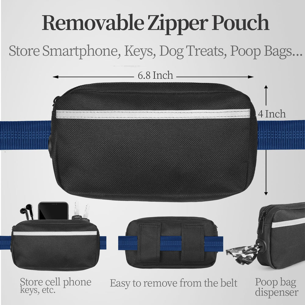 iYoShop Hands Free Leash with Double Shock Absorbers reduces tugging for smoother jogs.