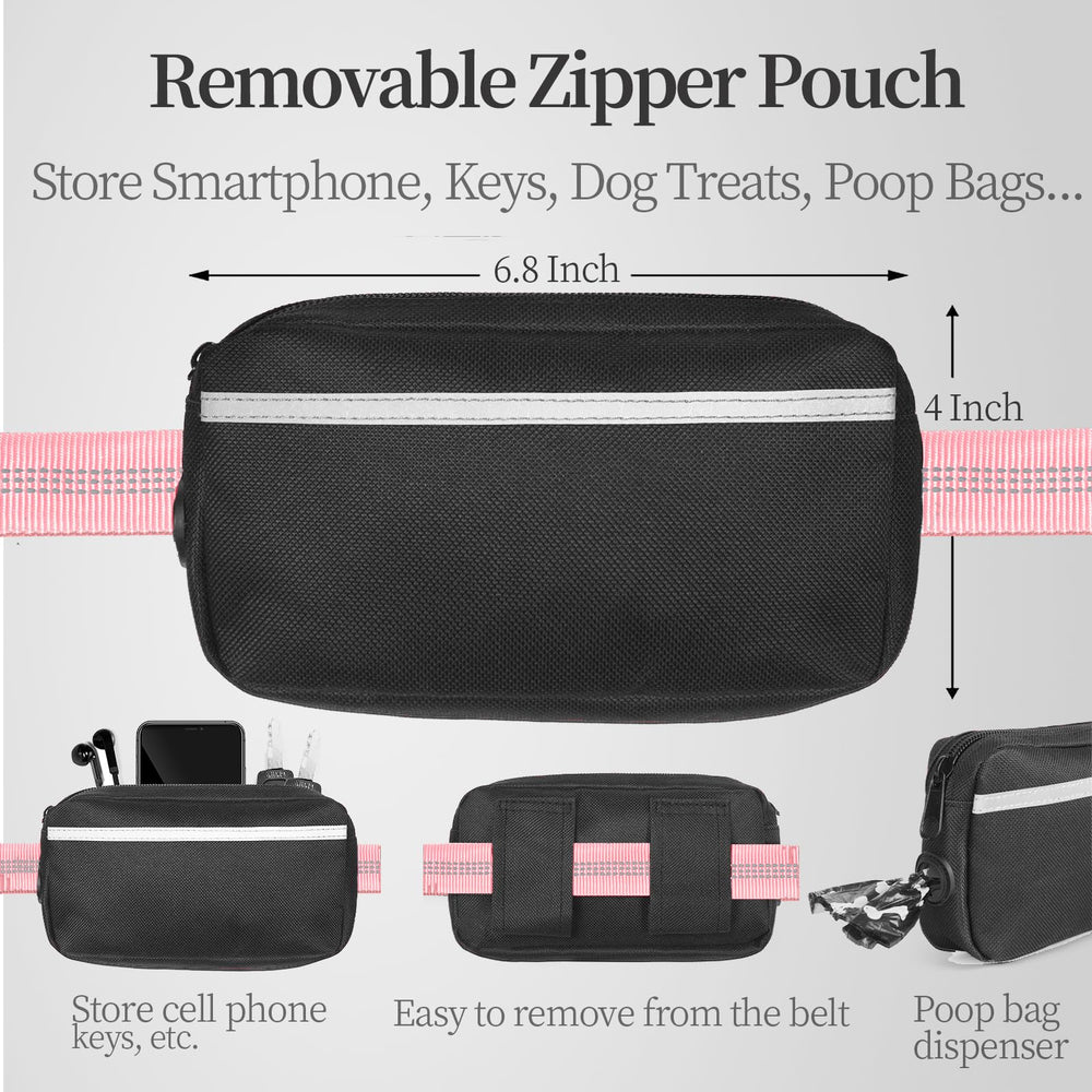 iYoShop leash with dual padded handles provides comfortable grip and control.