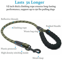iYoShop heavy-duty climbing rope for durable dog leash