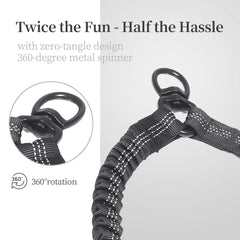 iYoShop leash with reflective thread for better visibility at dusk.