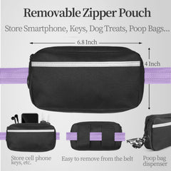 iYoShop zipper pouch closeup shows secure storage for keys and phone during runs.