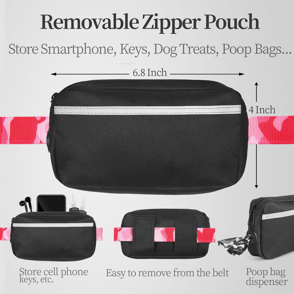 iYoShop removable zipper pouch on leash for quick access to keys and treats.