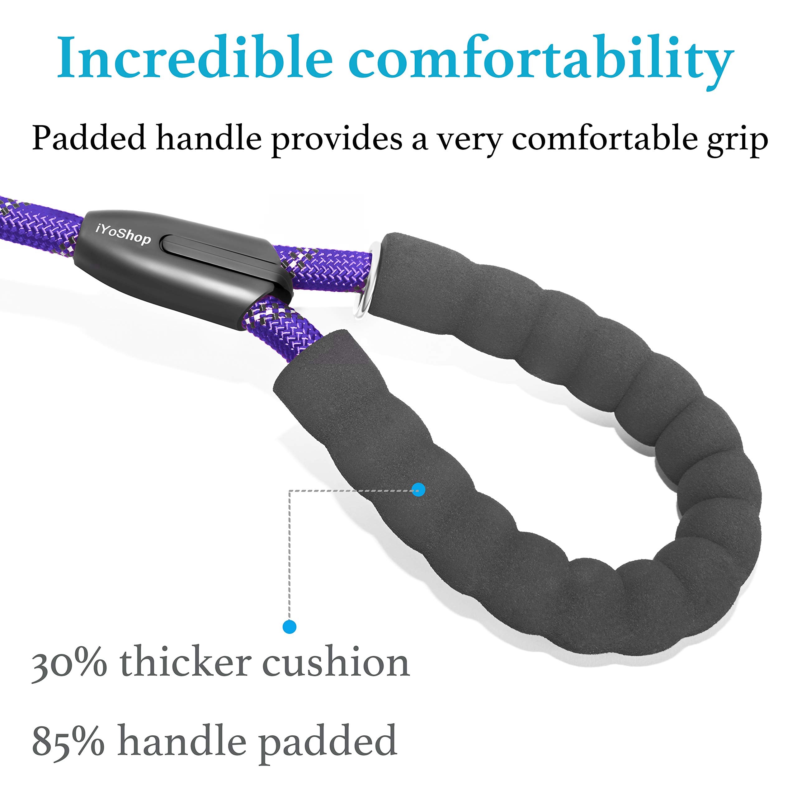 iYoShop tangle-free design with 360° swivel prevents leash tangling.