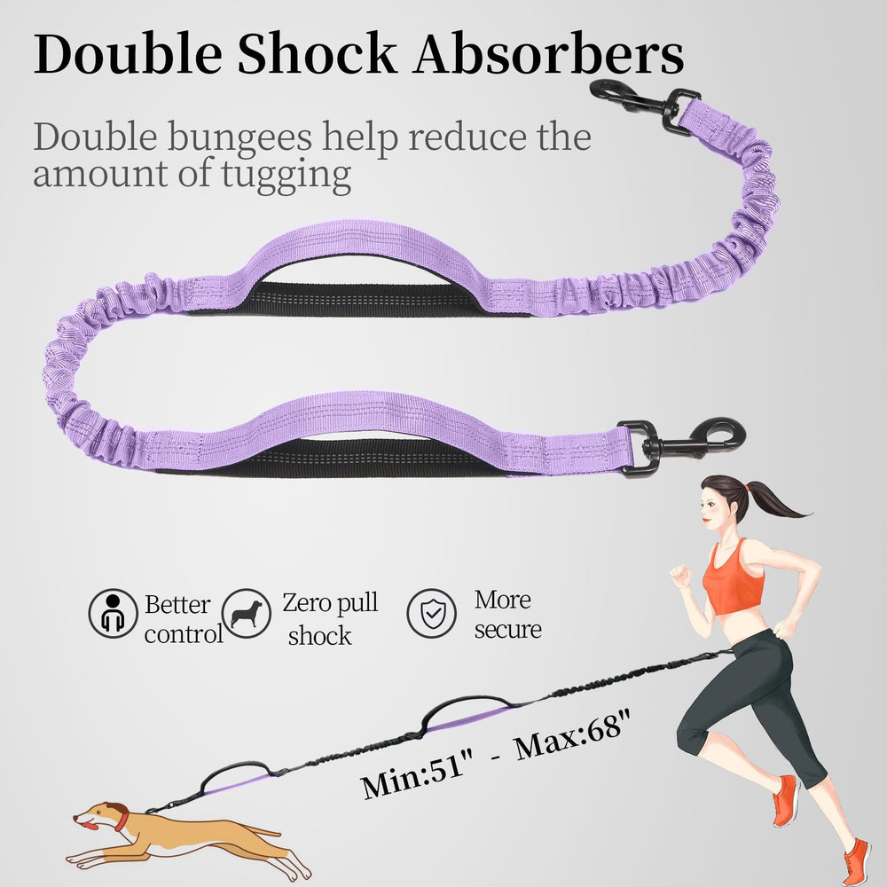 iYoShop waist-worn leash during runs keeps hands free for phone or coffee.