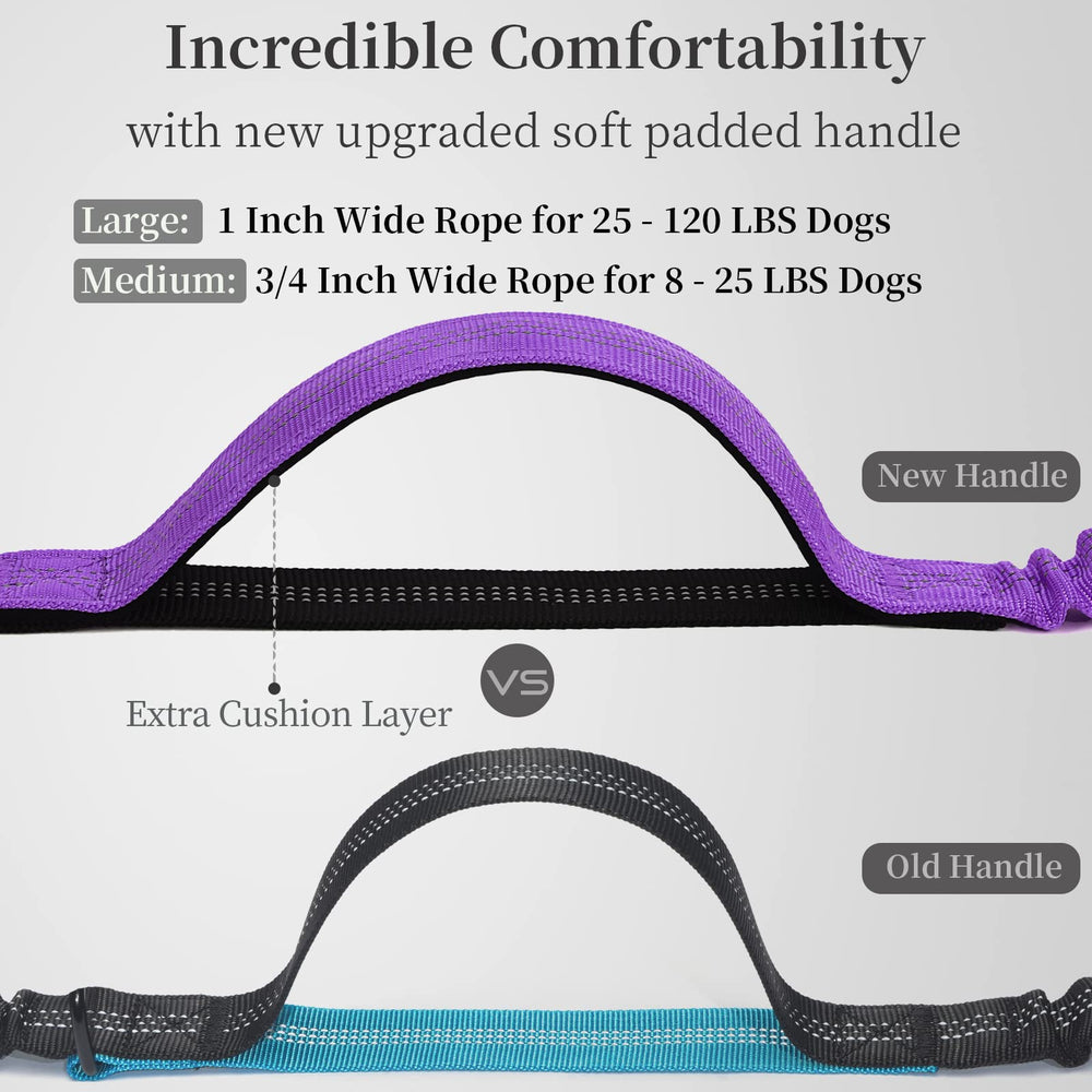 iYoShop leash with two shock absorbers reduces tugging for smoother runs