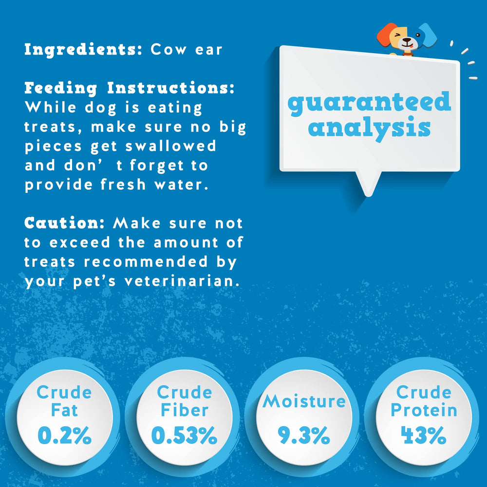 Jack&Pup Cow Ears – high-protein chew to support daily activity