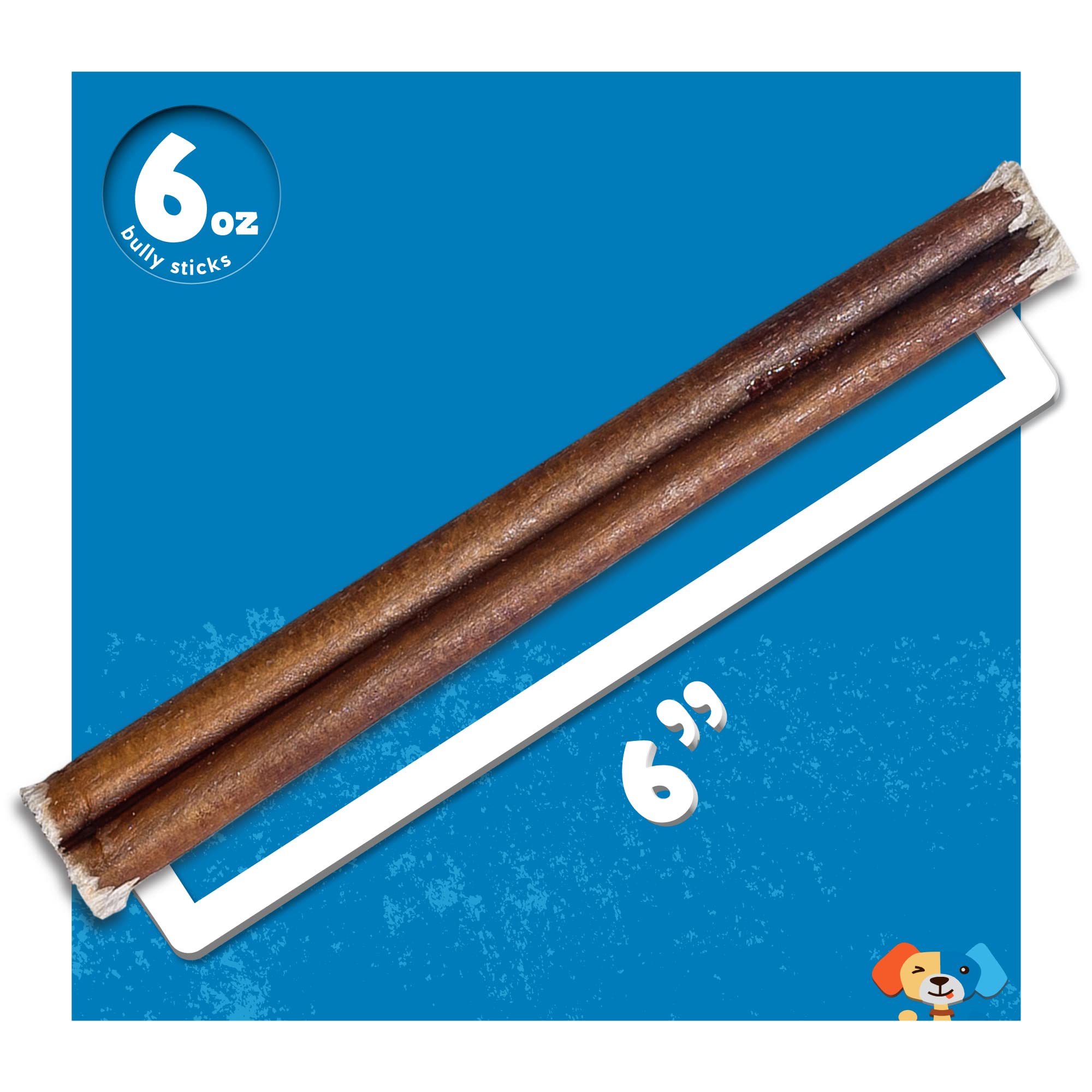 Jack&Pup bully sticks ideal for puppies teething and small dogs.